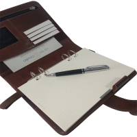 Caderno Organizer Raffai em Couro - Whisky